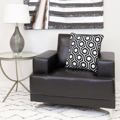 Black & White Geometric Cotton Pillow