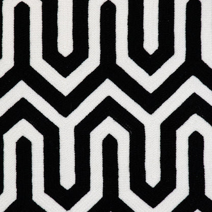 Black Geometric Cotton Pillow