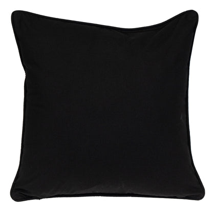 Black Geometric Cotton Pillow