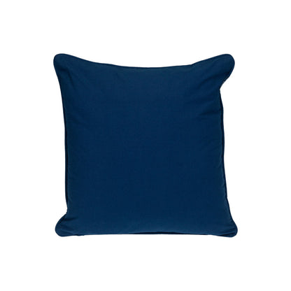 Blue & White Interlocking Cotton Pillow