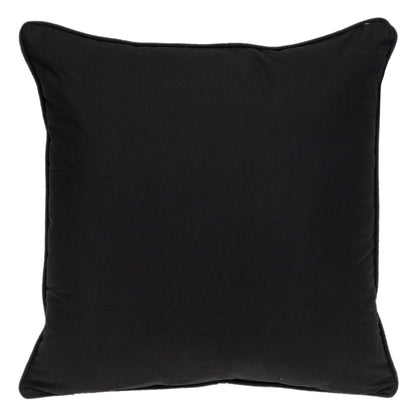 Black Geometric Cotton Pillow