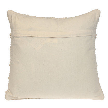 Off White Geometric Cotton Pillow
