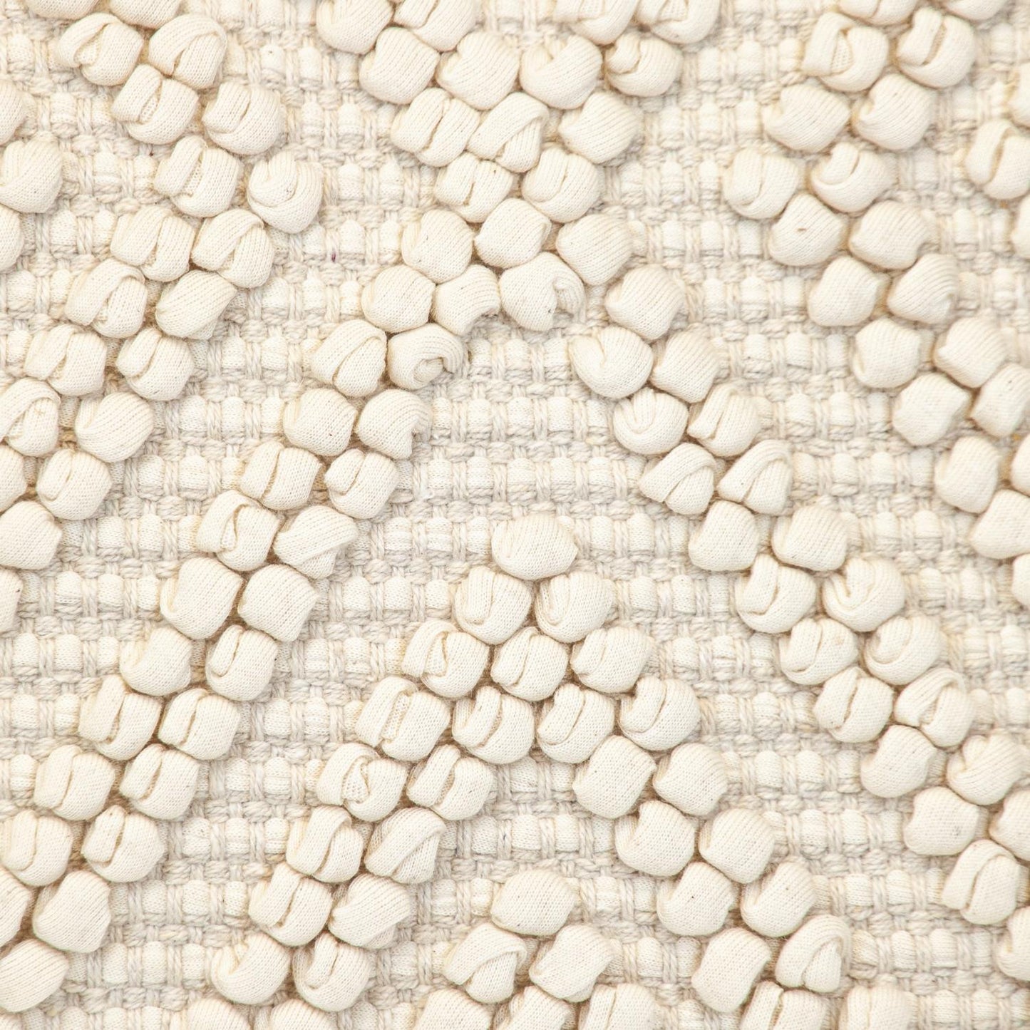 Off White Geometric Cotton Pillow