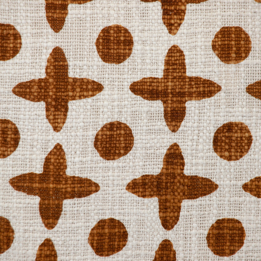 Beige & Brown Geometric Cotton Pillow