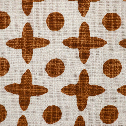 Beige & Brown Geometric Cotton Pillow