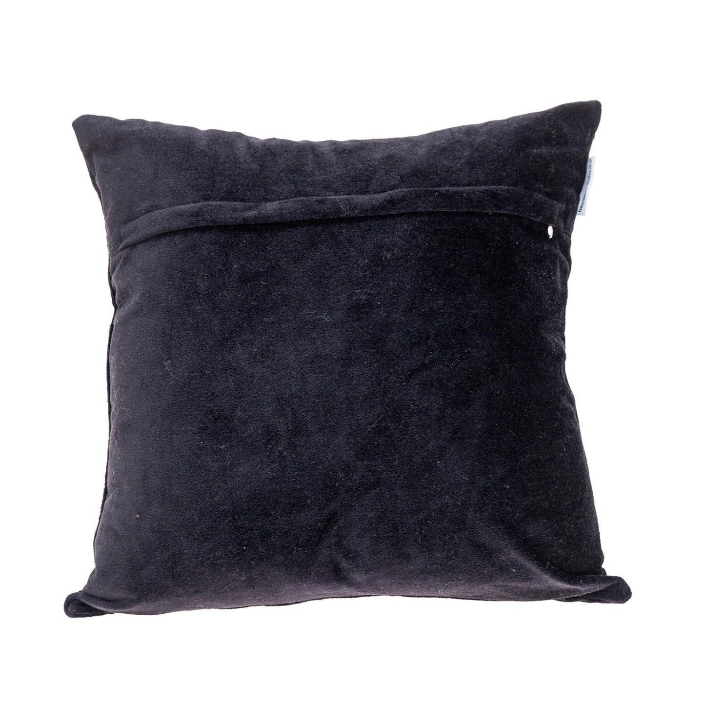 Black & Silver Damask Velvet Pillow w/ Beads