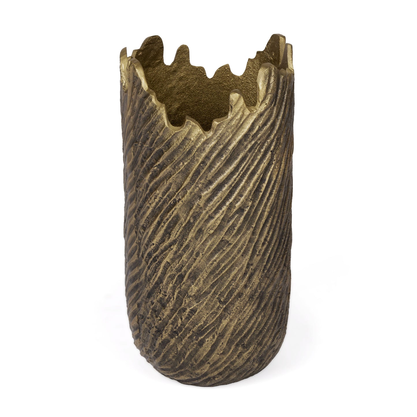 Gold Abstract Aluminum Table Vase