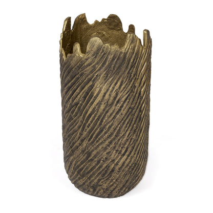 Gold Abstract Aluminum Table Vase
