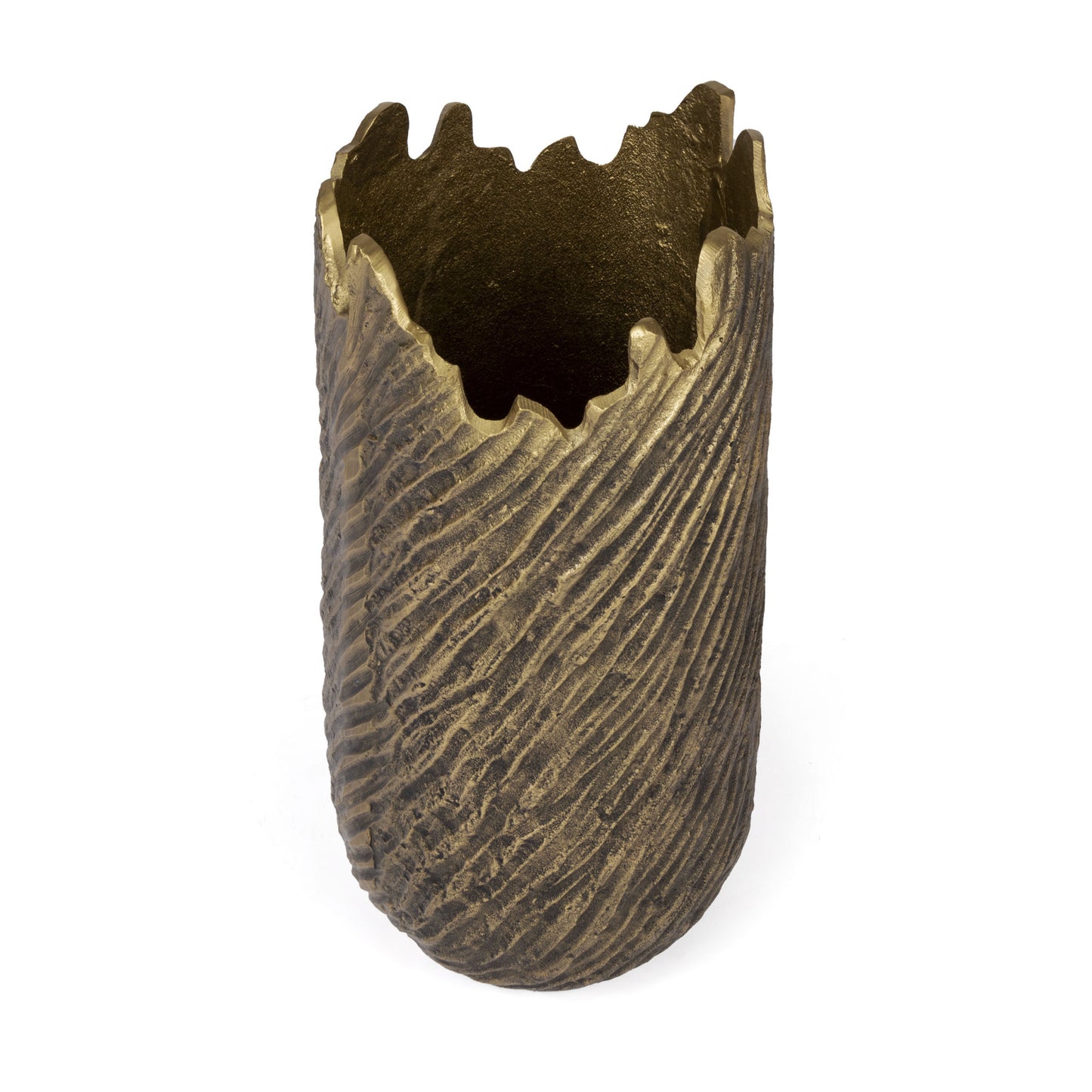 Gold Abstract Aluminum Table Vase