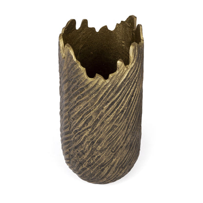 Gold Abstract Aluminum Table Vase