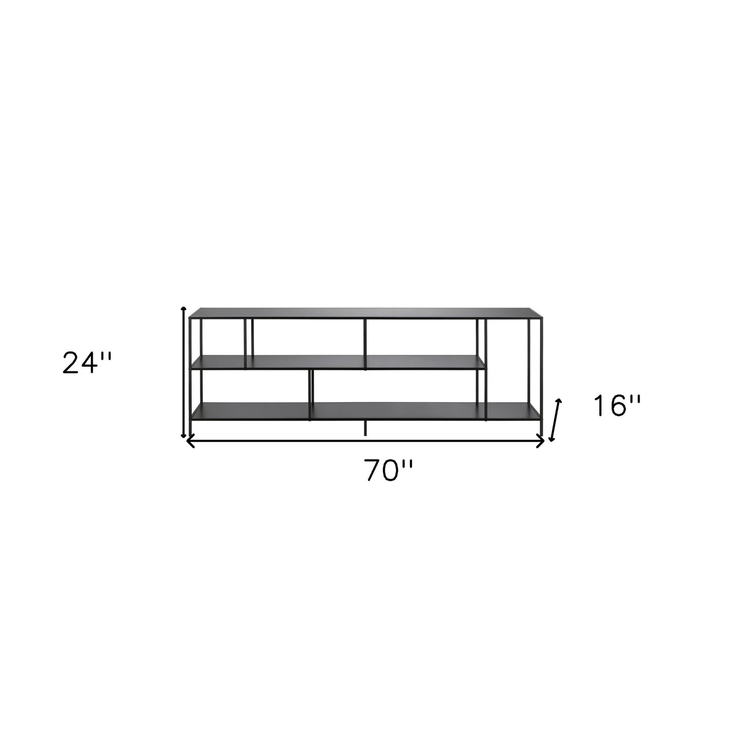 Black Metal Media Console