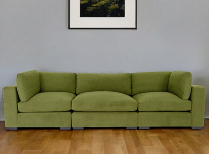 Moss Green Polyester Sofa