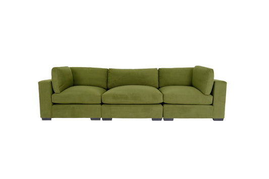 Moss Green Polyester Sofa