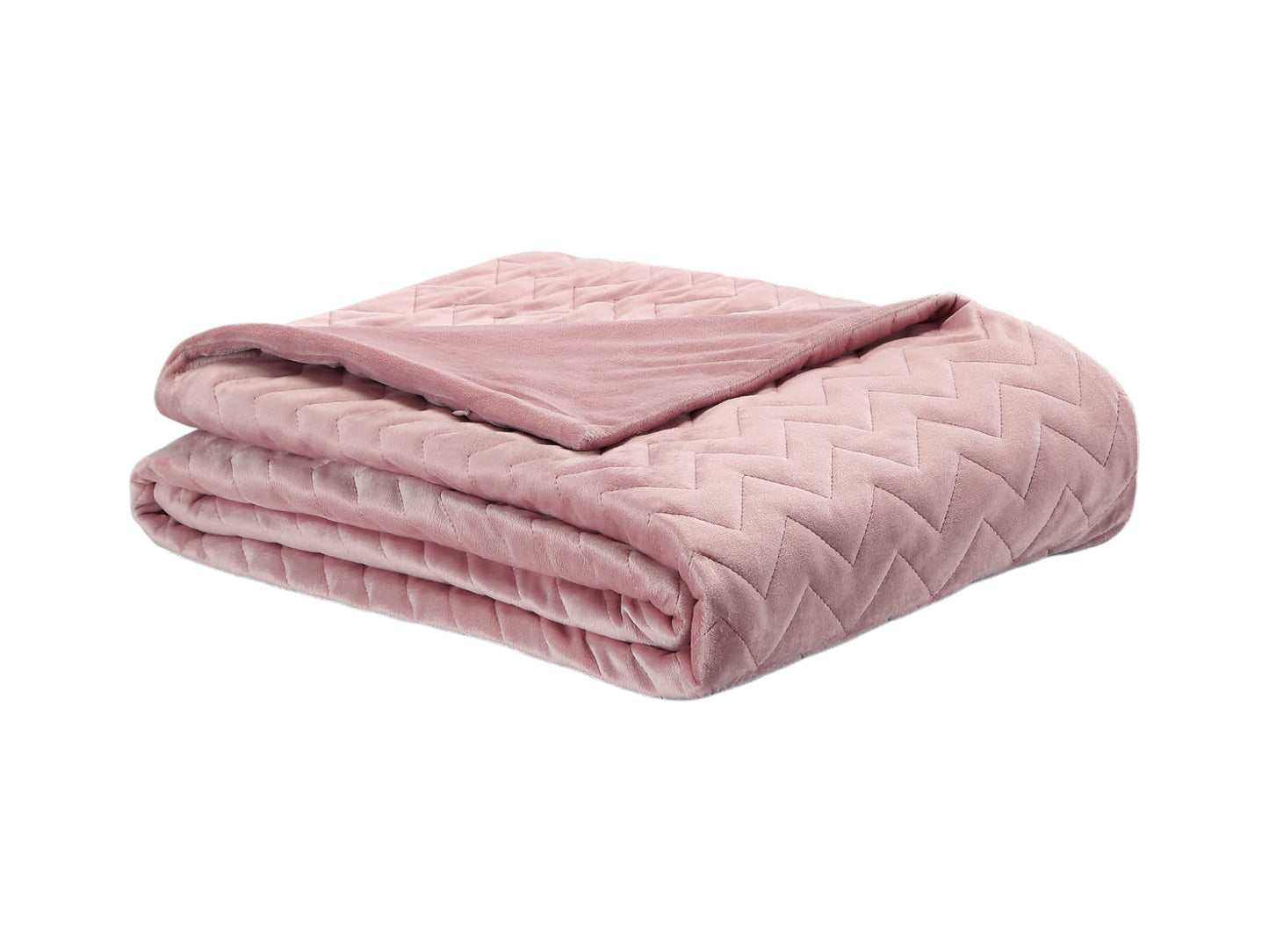 Blush Quilted Weighted Twin Blanket