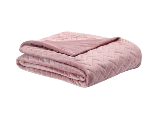 Blush Quilted Weighted Twin Blanket