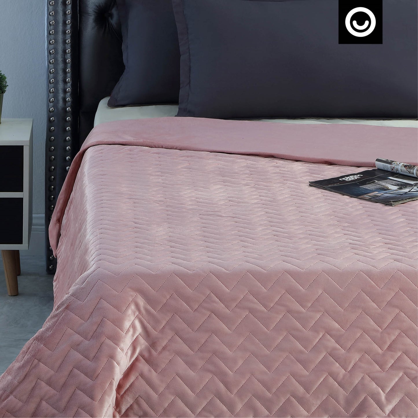 Blush Quilted Weighted Twin Blanket