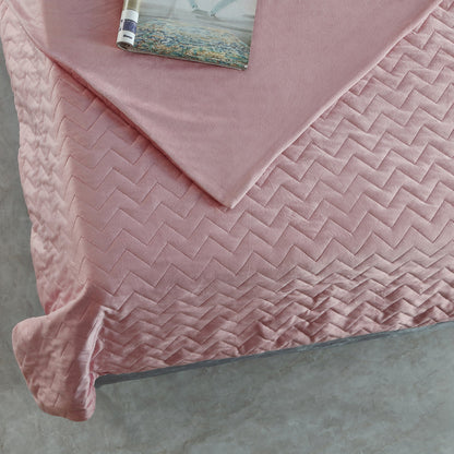 Blush Quilted Weighted Twin Blanket