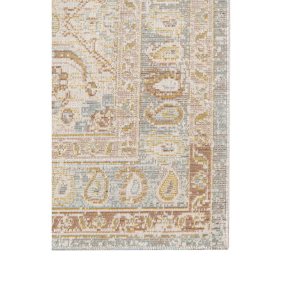8 x 10 Beige & Gray Medallion Power Loom Rug