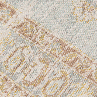 8 x 10 Beige & Gray Medallion Power Loom Rug
