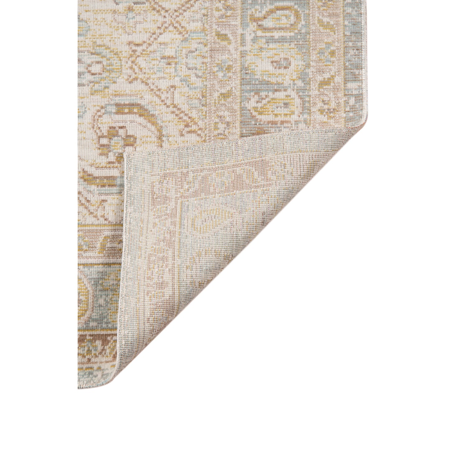 8 x 10 Beige & Gray Medallion Power Loom Rug