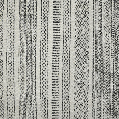 8 X 12 Charcoal Geometric Flatweave Handmade Distressed Rug