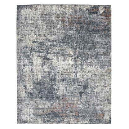 8 x 10 Gray & Ivory Power Loom Rug