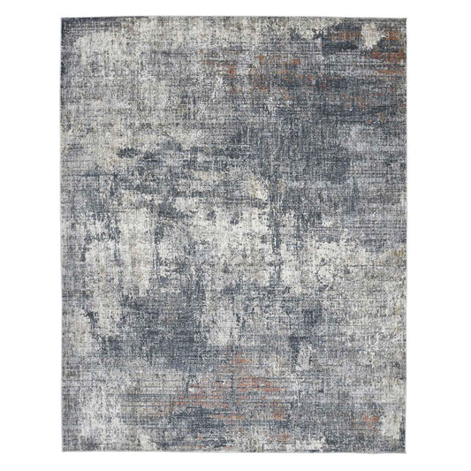 8 x 10 Gray & Ivory Power Loom Rug