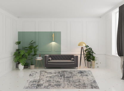 8 x 10 Gray & Beige Power Loom Rug