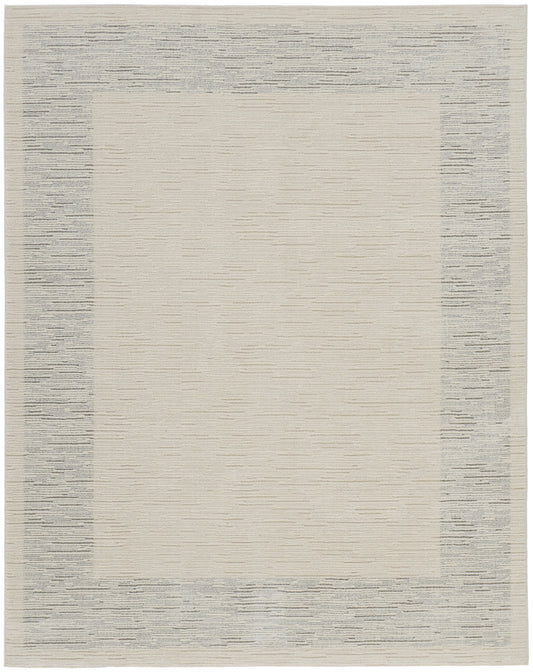 8 x 10 Ivory & Gray Power Loom Rug