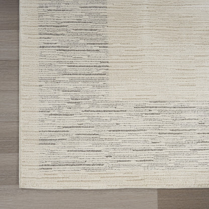 8 x 10 Ivory & Gray Power Loom Rug