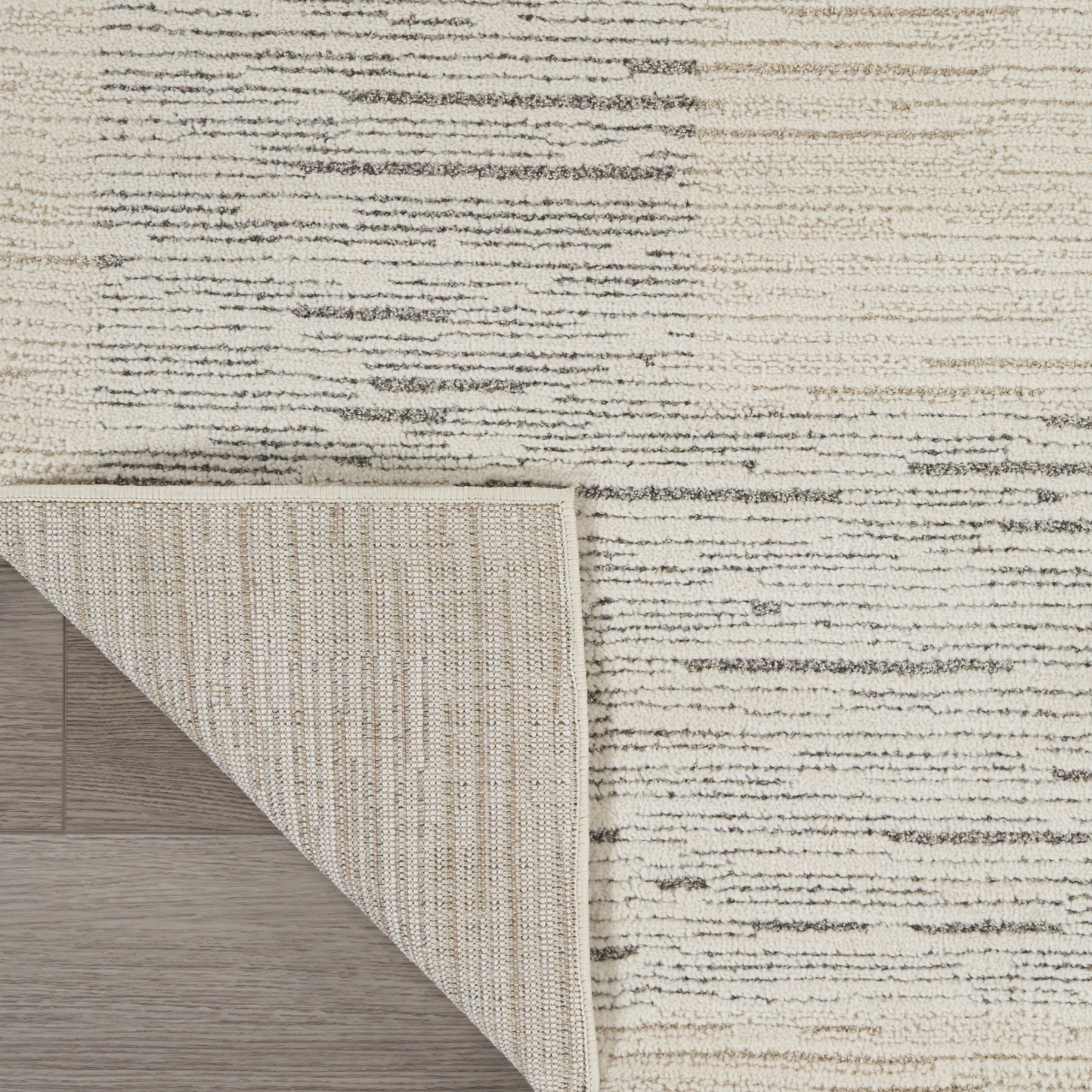 8 x 10 Ivory & Gray Power Loom Rug