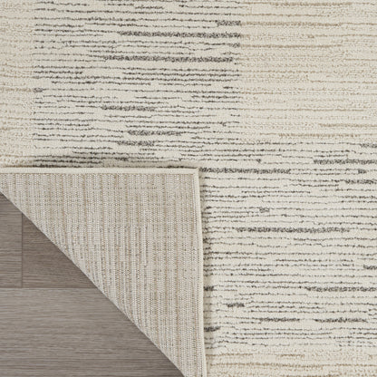 8 x 10 Ivory & Gray Power Loom Rug
