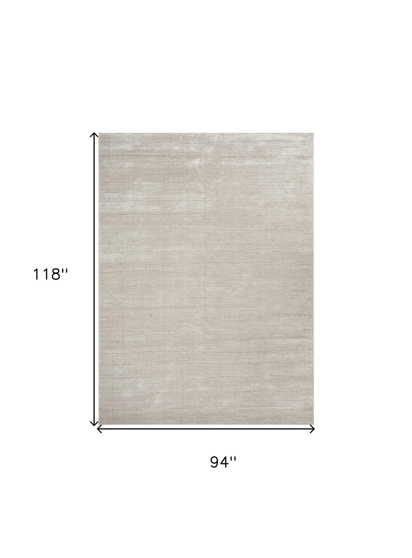 8 x 10 Beige & Ivory Power Loom Rug