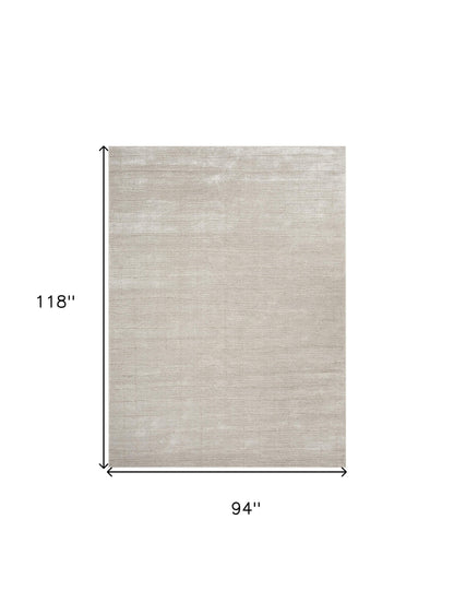 8 x 10 Beige & Ivory Power Loom Rug