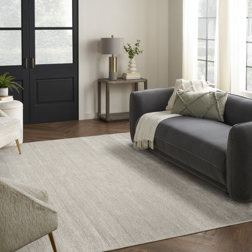 8 x 10 Beige & Ivory Power Loom Rug