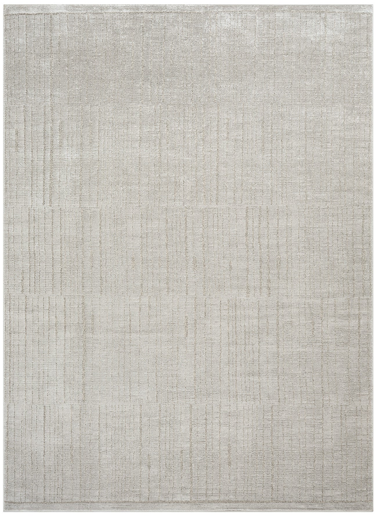 8 x 10 Gray & Ivory Power Loom Rug