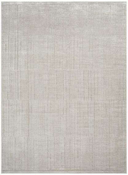 8 x 10 Gray & Ivory Power Loom Rug