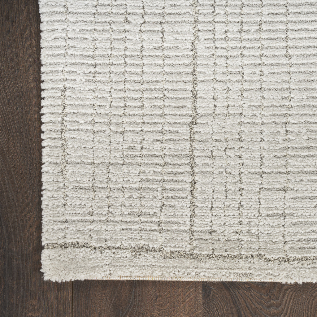 8 x 10 Gray & Ivory Power Loom Rug