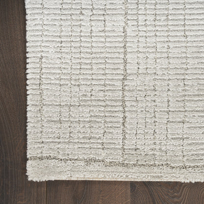 8 x 10 Gray & Ivory Power Loom Rug