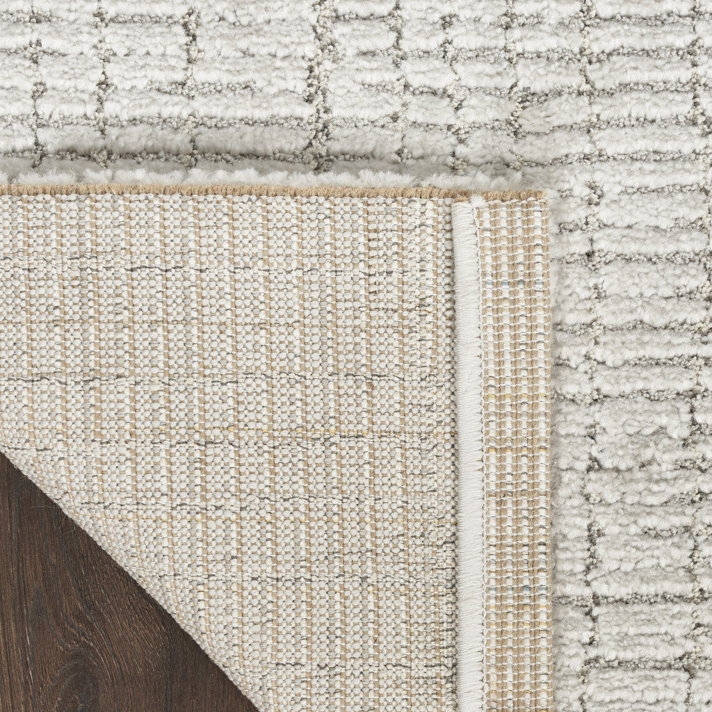 8 x 10 Gray & Ivory Power Loom Rug
