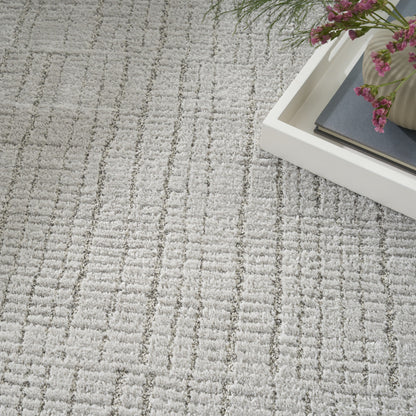 8 x 10 Gray & Ivory Power Loom Rug