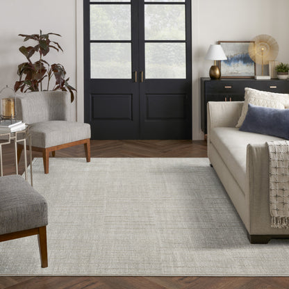 8 x 10 Gray & Ivory Power Loom Rug