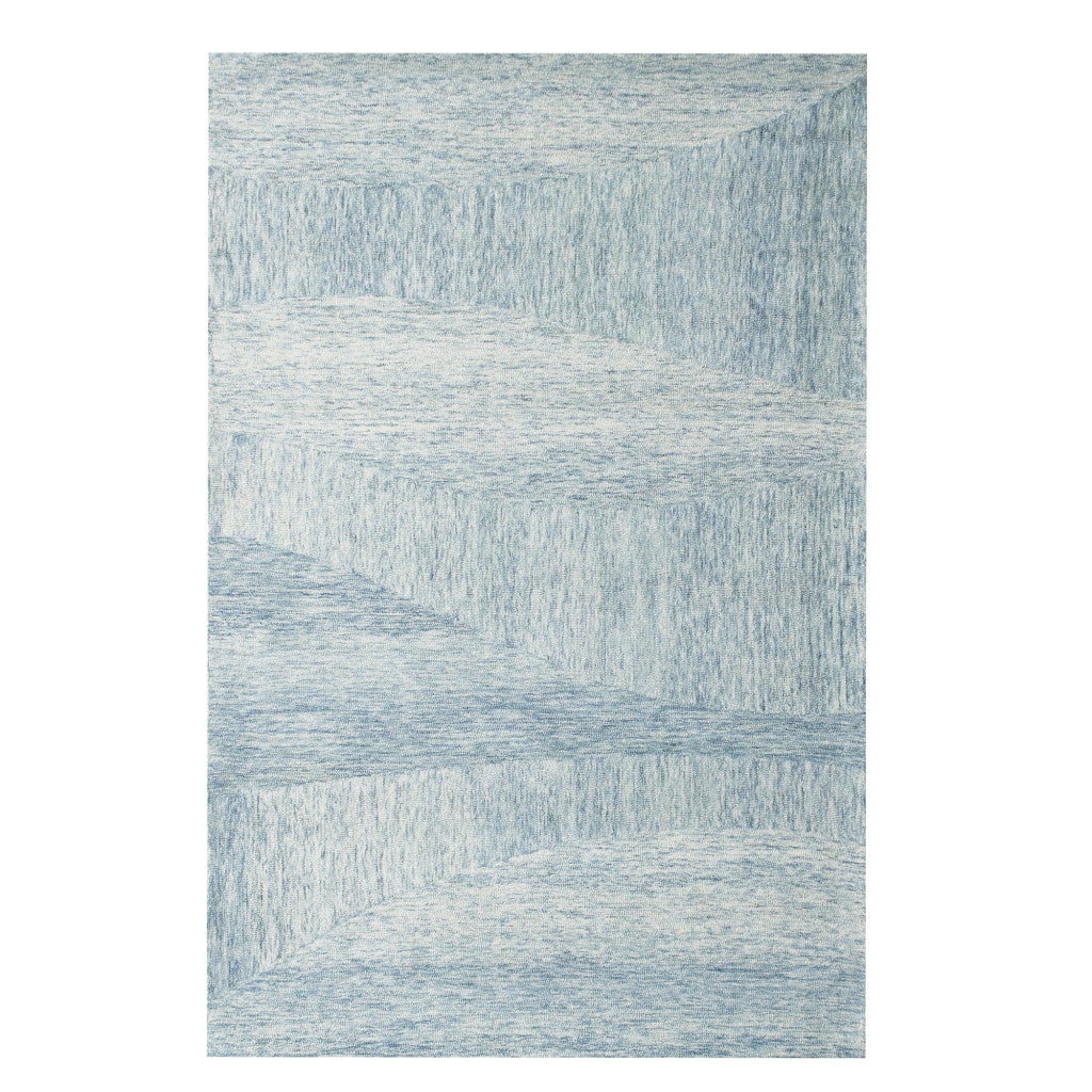 8 x 10 Blue Wool Hand Tufted Rug