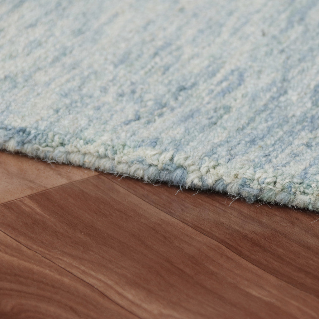8 x 10 Blue Wool Hand Tufted Rug