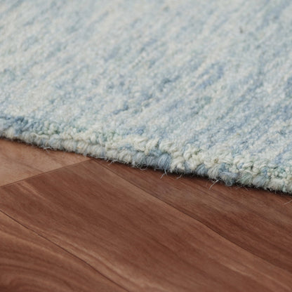 8 x 10 Blue Wool Hand Tufted Rug