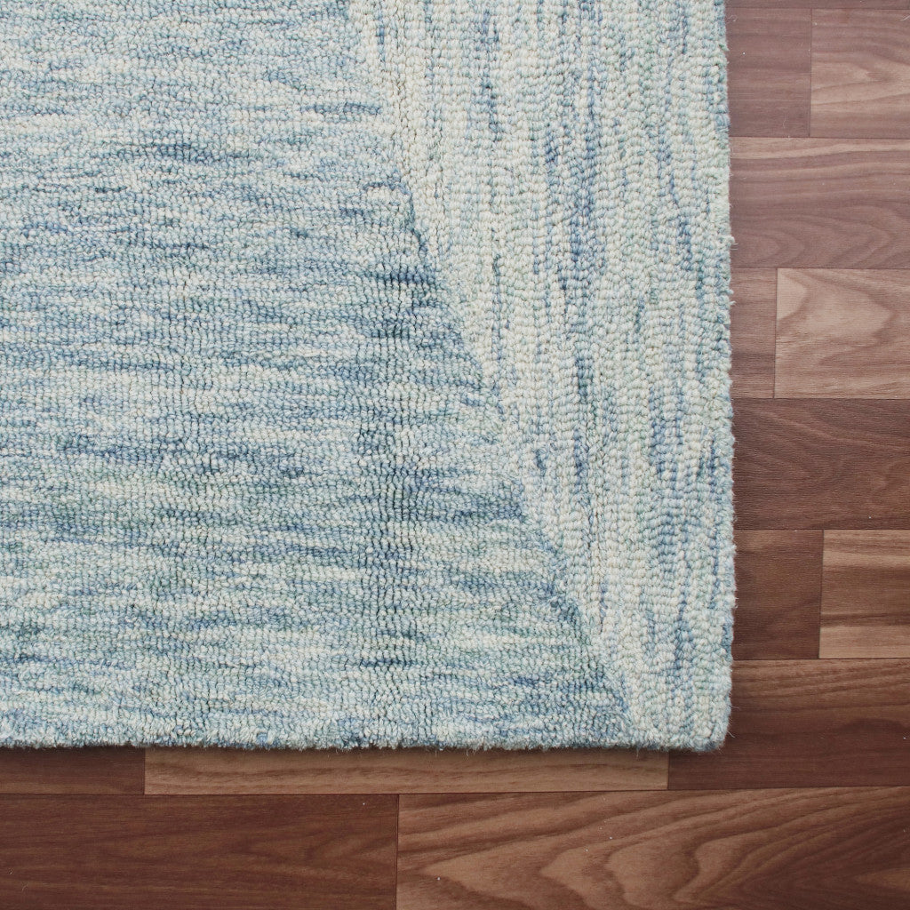8 x 10 Blue Wool Hand Tufted Rug