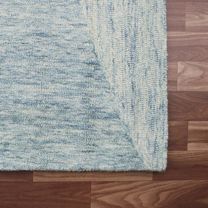 8 x 10 Blue Wool Hand Tufted Rug