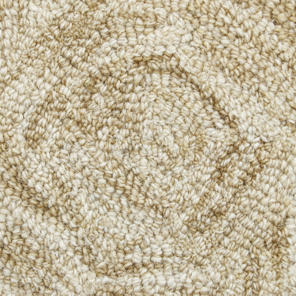 8 x 10 Beige Wool Geometric Hand Tufted Rug