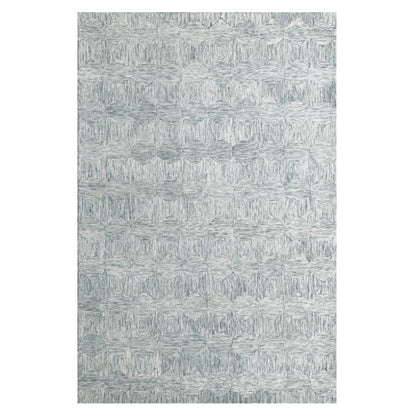8 x 10 Silver Wool Geometric Hand Tufted Rug