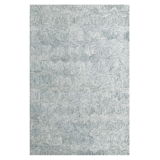 8 x 10 Silver Wool Geometric Hand Tufted Rug